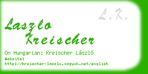 laszlo kreischer business card